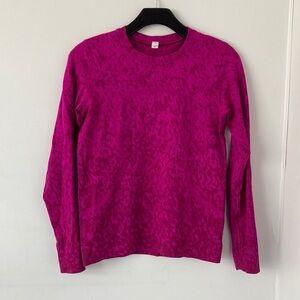 lululemon athletica Long Sleeve Crew - Magenta Pink Pattern